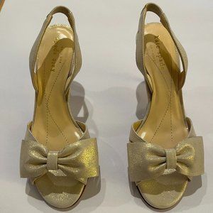 Kate Spade Muse Gold Kitten Heel